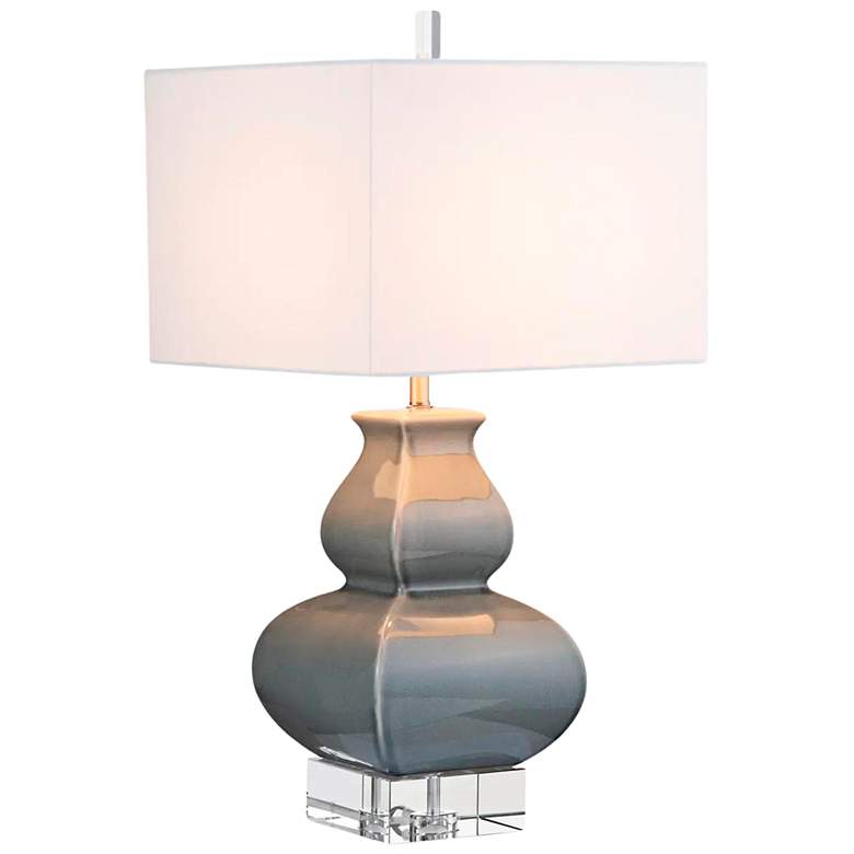 Image 4 Crestview Collection Serafina Gray Ceramic Gourd Table Lamp more views