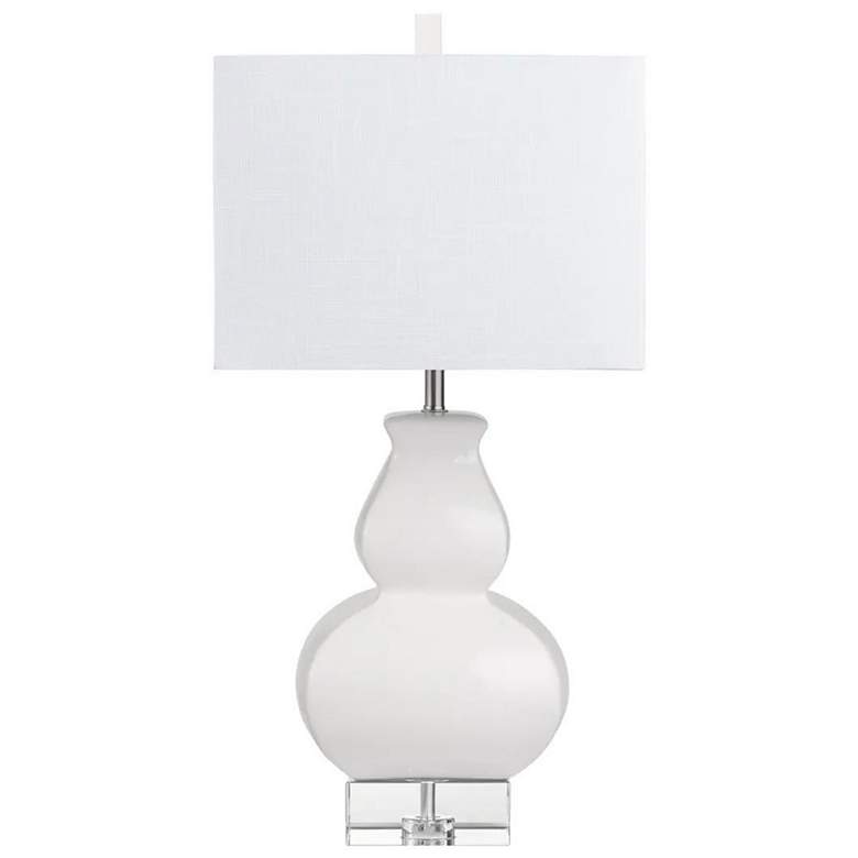 Image 2 Crestview Collection Serafina White Ceramic Table Lamp