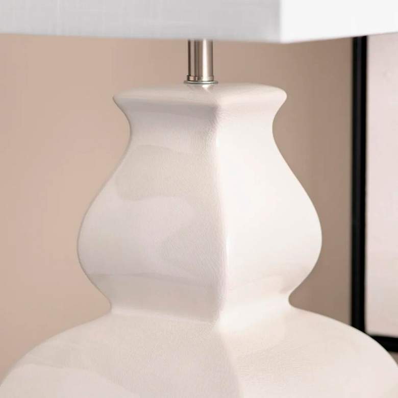 Image 6 Crestview Collection Serafina White Ceramic Table Lamp more views