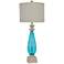 Crestview Collection Sferra Sea Blue Glass Table Lamp