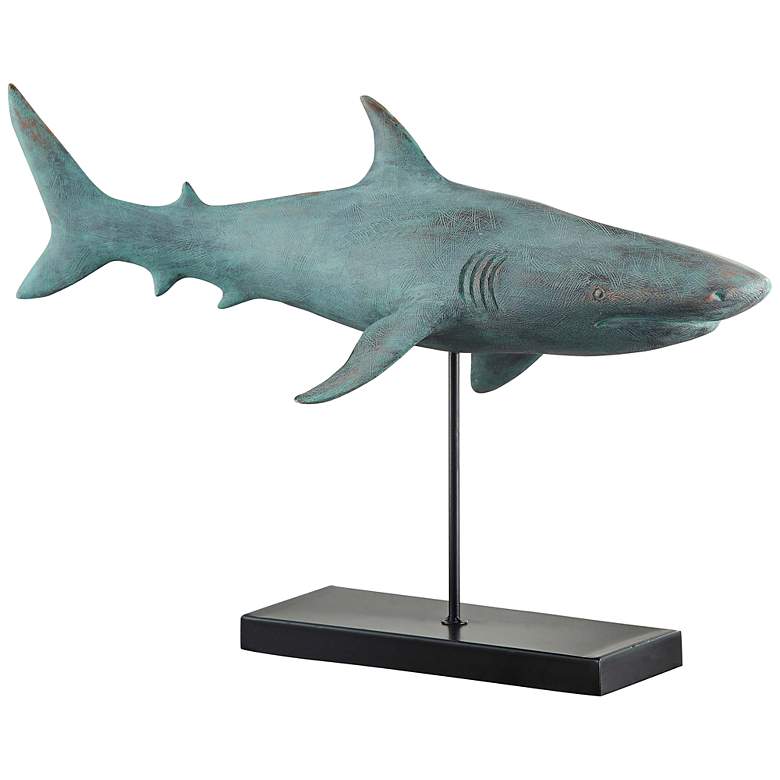 Image 1 Crestview Collection Shark II Blue-Gray Sculpture