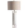 Crestview Collection Sheffield 32" White Marble and Crystal Table Lamp
