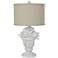 Crestview Collection Shell Urn White Washed Table Lamp