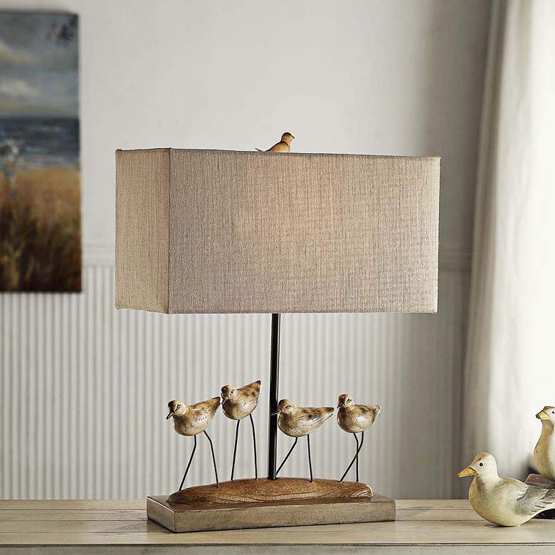 Image 1 Crestview Collection Shore Birds Coastal Bird Table Lamp