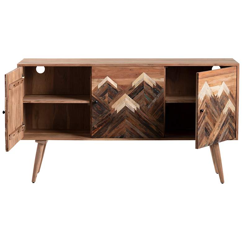 Image 3 Crestview Collection Sierra Nevada Wooden Three-Door Sideboard more views