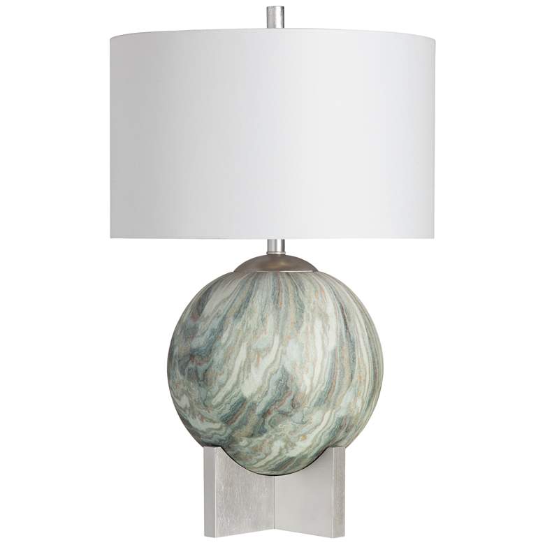 Image 1 Crestview Collection Solace Sphere Mounted Wood Table Lamp