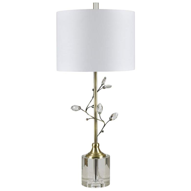Image 1 Crestview Collection Sparkle Crystal and Brass Table Lamp