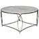 Crestview Collection St. Claire 36"W Marble Cocktail Table