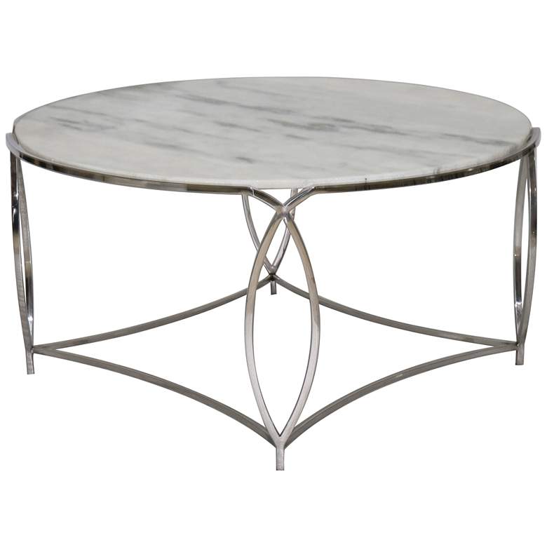 Image 1 Crestview Collection St. Claire 36 inchW Marble Cocktail Table