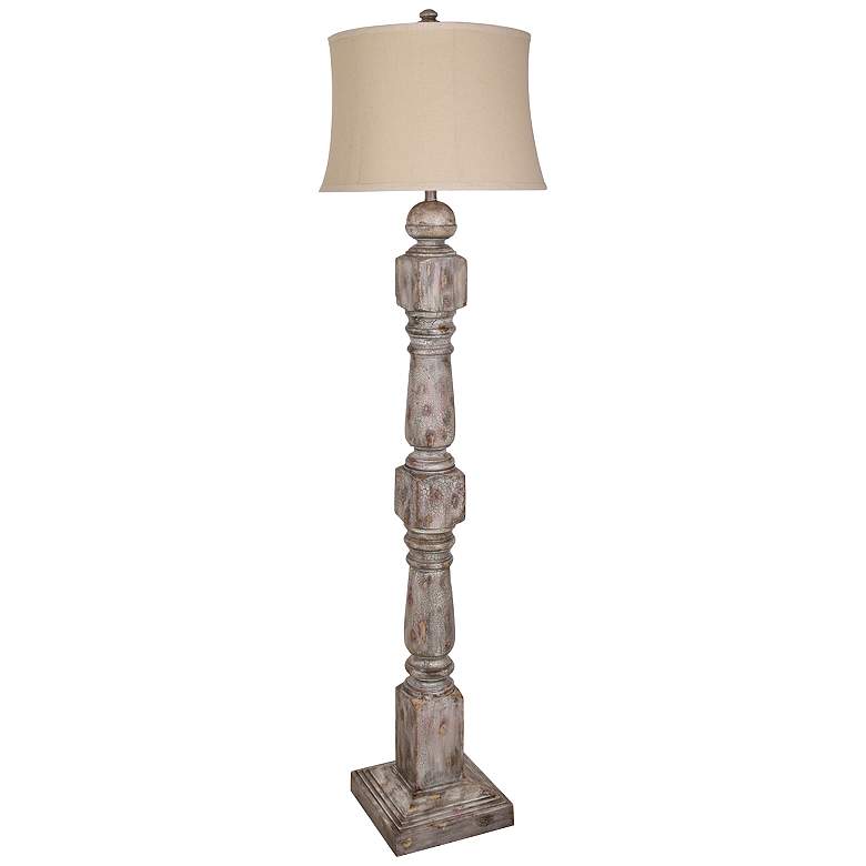 Image 1 Crestview Collection Stair Post Antique Wood Floor Lamp