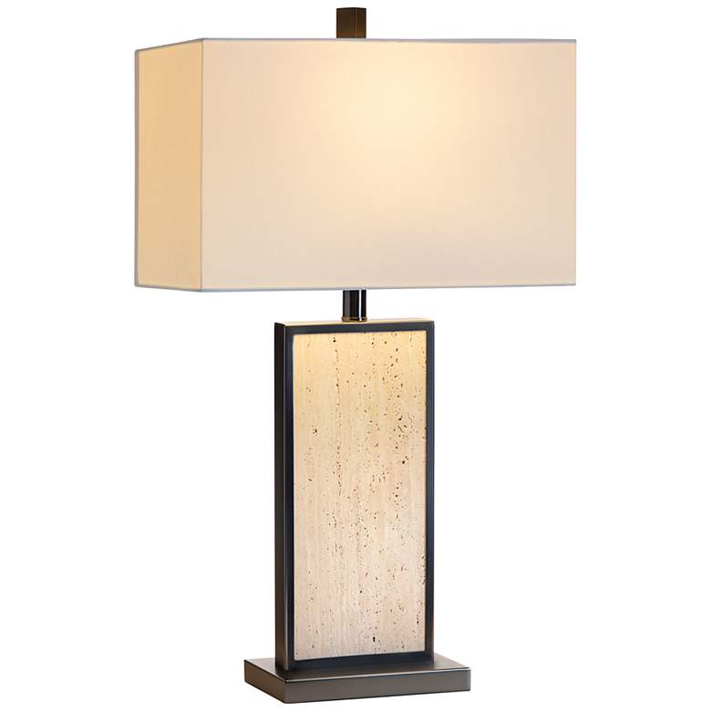 Image 2 Crestview Collection Stonehurst Marble and Metal Table Lamp more views