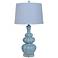 Crestview Collection Strata Pale Blue Ceramic Table Lamp