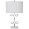 Crestview Collection Strata Silver Leaf Metal Table Lamp