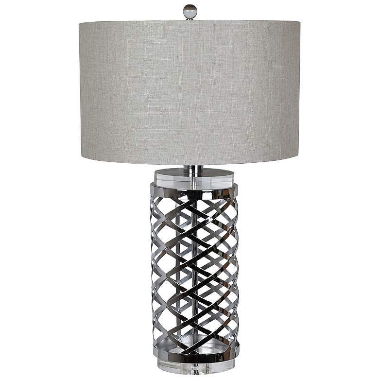 Image 1 Crestview Collection Studio Chrome and Crystal Table Lamp