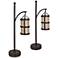 Crestview Collection Tacoma Rustic Iron Desk Lamps Set of 2