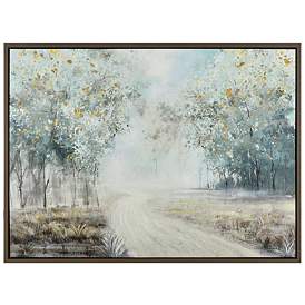Image1 of Crestview Collection Teal Escape Framed Canvas Painting