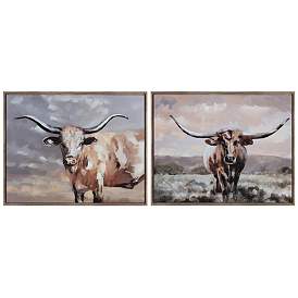 Image1 of Crestview Collection Texas Longhorns Framed Canvas Set of 2