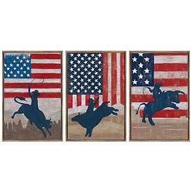 Image1 of Crestview Collection This Ain't My First Rodeo Framed Burlap Painting S