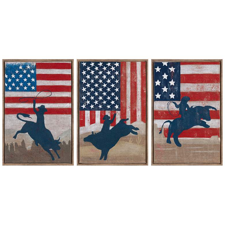 Image 1 Crestview Collection This Ain&#39;t My First Rodeo Framed Burlap Painting S