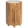 Crestview Collection Timberline Cut Wood Round Accent Table