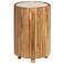 Crestview Collection Timberline Cut Wood Round Accent Table