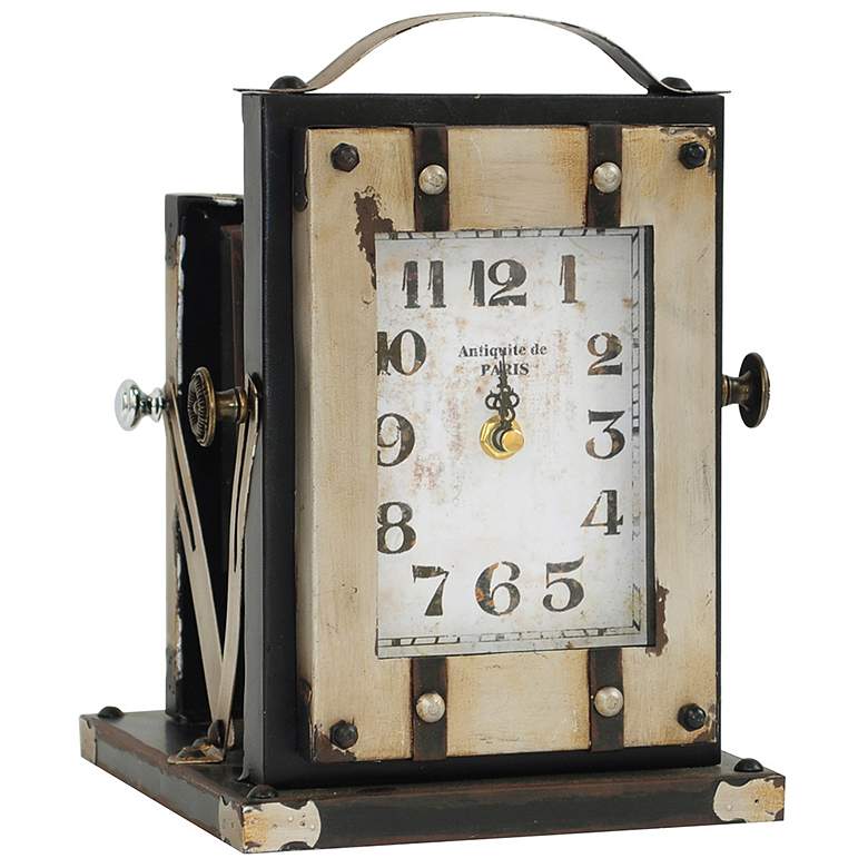 Image 1 Crestview Collection Time Flash 10" High Metal Table Clock