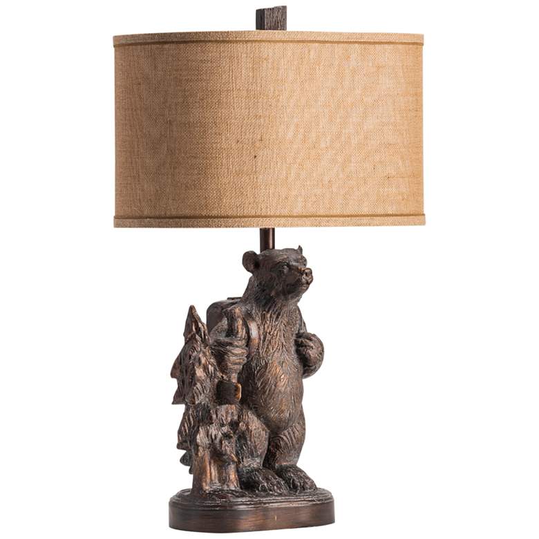 Image 2 Crestview Collection Trail Hike 29" Oil-Rubbed Bronze Bear Table Lamp