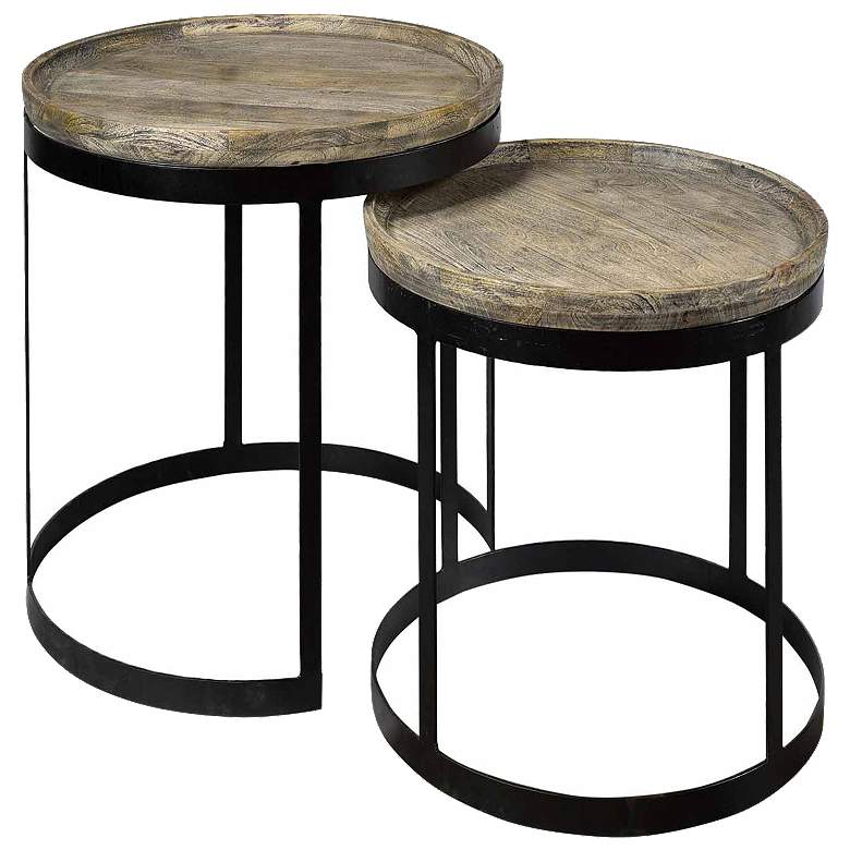 Image 1 Crestview Collection Traymore Wooden Nesting Cocktail Tables