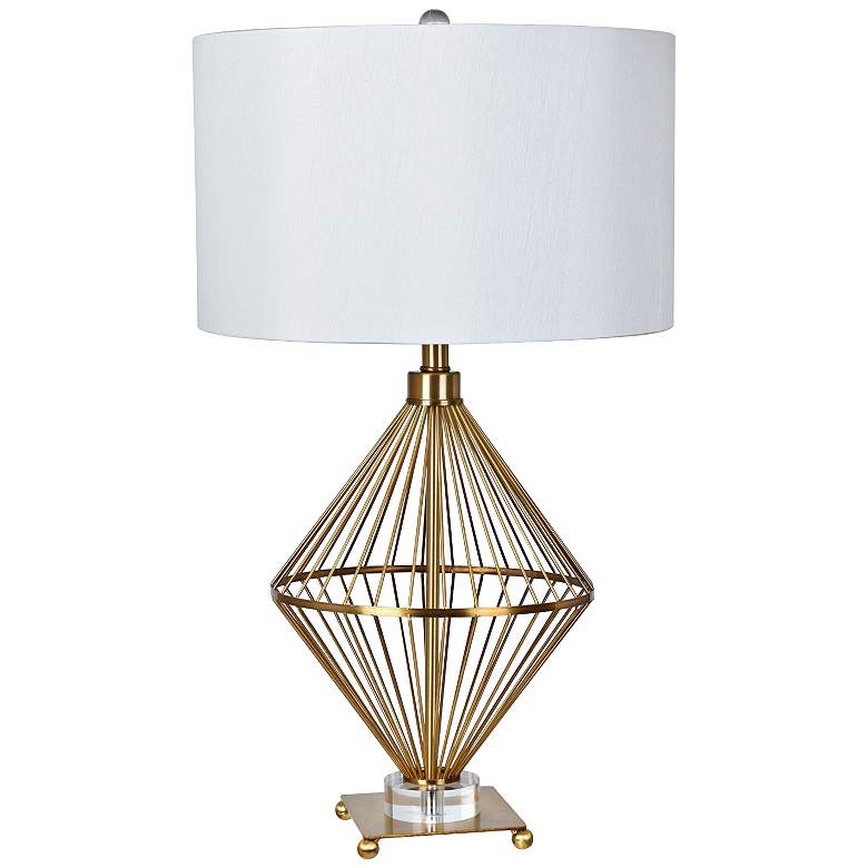 Image 1 Crestview Collection Trina Brass and Crystal Table Lamp