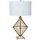Crestview Collection Trina Brass and Crystal Table Lamp