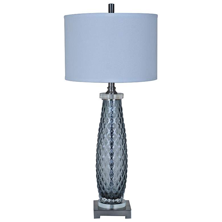Image 1 Crestview Collection Tunner Opaque Gray Glass Table Lamp