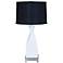 Crestview Collection Twist Modern Glossy White Table Lamp