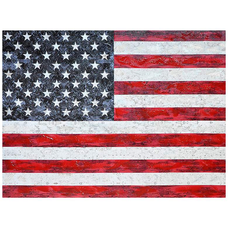 Image 1 Crestview Collection USA 48 inchW Hand-Painted Canvas Wall Art