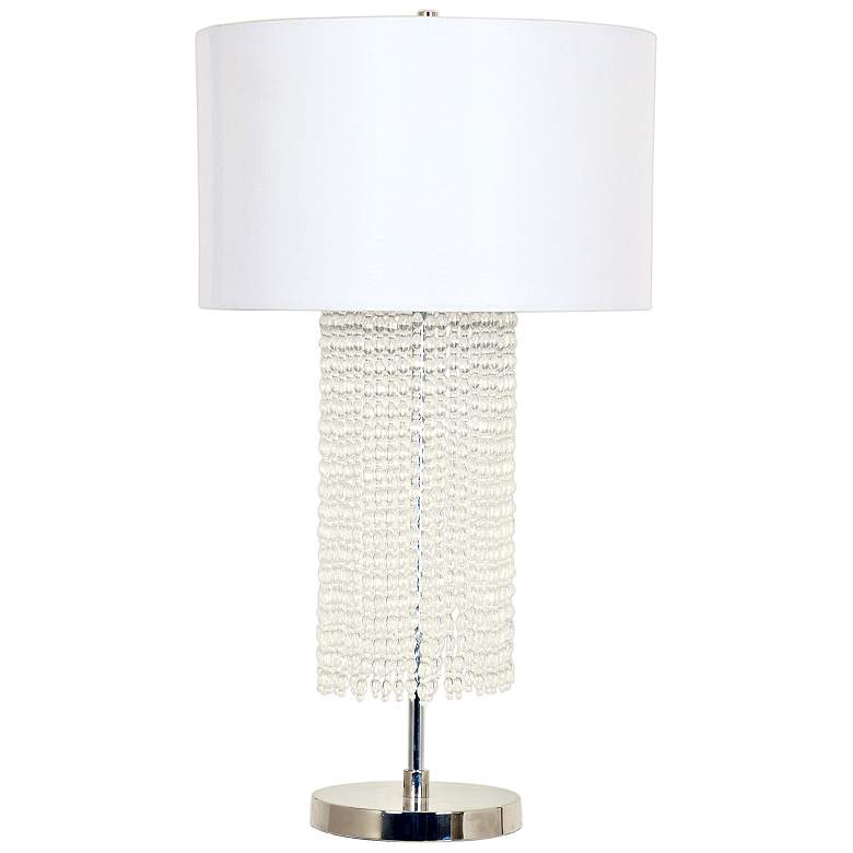 Image 1 Crestview Collection Valdese Chrome Beaded Crystal Table Lamp