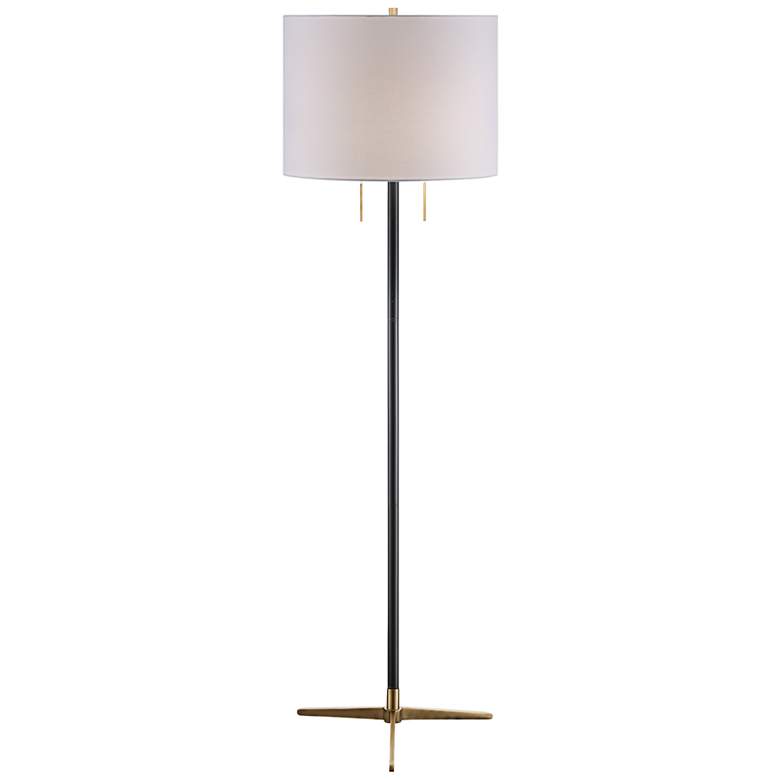 Image 1 Crestview Collection Veda 62" High Modern Gunmetal Finish Floor Lamp