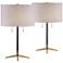 Crestview Collection Veda Gunmetal Table Lamps Set of 2