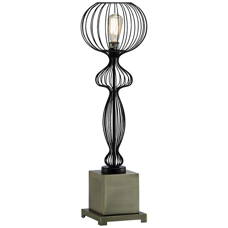 Image 1 Crestview Collection Veneto Brass and Black Metal Table Lamp
