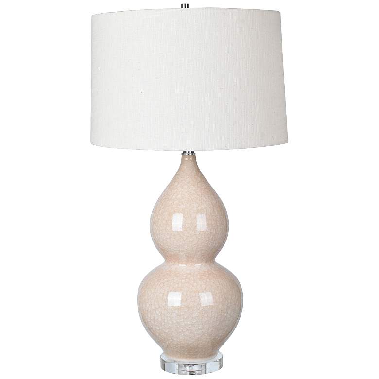Image 1 Crestview Collection Vincent Pink Double-Gourd Table Lamp