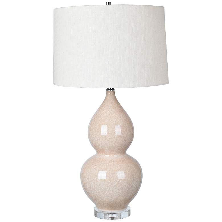 Image 1 Crestview Collection Vincent Pink Double-Gourd Table Lamp