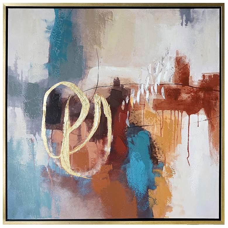 Image 1 Crestview Collection Vivid 2 39 1/2" Square Canvas Wall Art