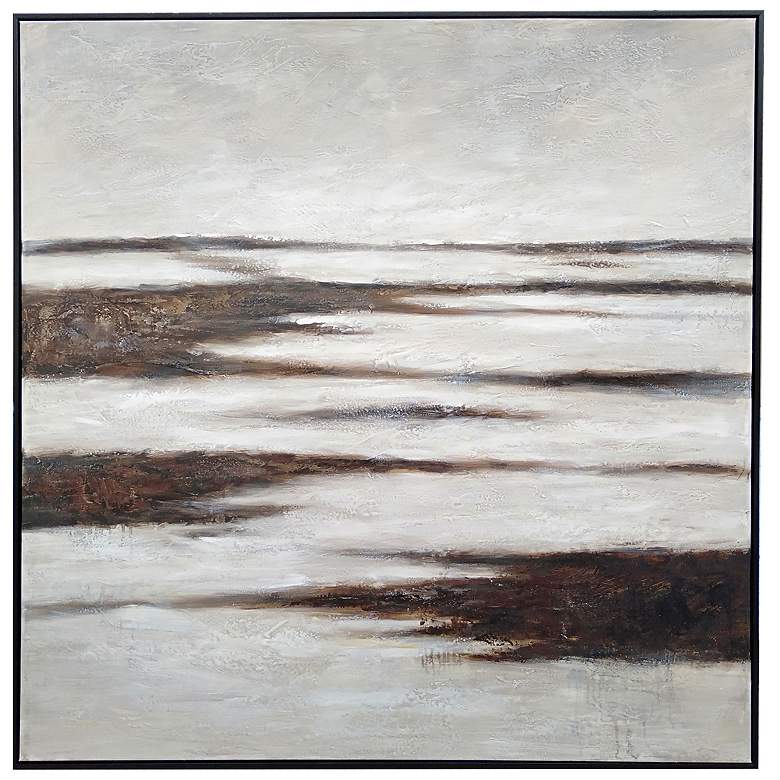 Image 1 Crestview Collection Waded 48" Square Framed Canvas Wall Art