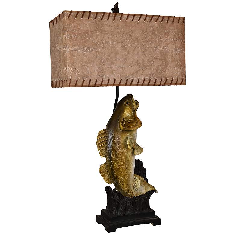 Image 1 Crestview Collection Walleye Sportsman Bronze Table Lamp