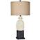 Crestview Collection Welcome Cream and Black Table Lamp