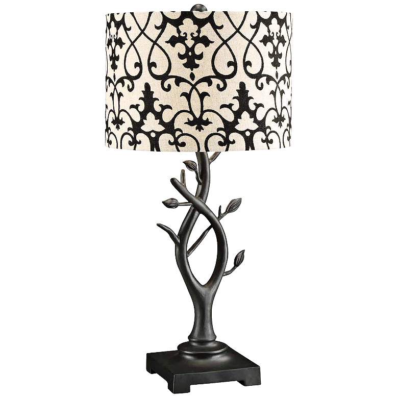 Image 1 Crestview Collection Whispering Vine Oil Black Table Lamp