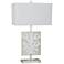 Crestview Collection White Coral Glass Modern Coastal Table Lamp
