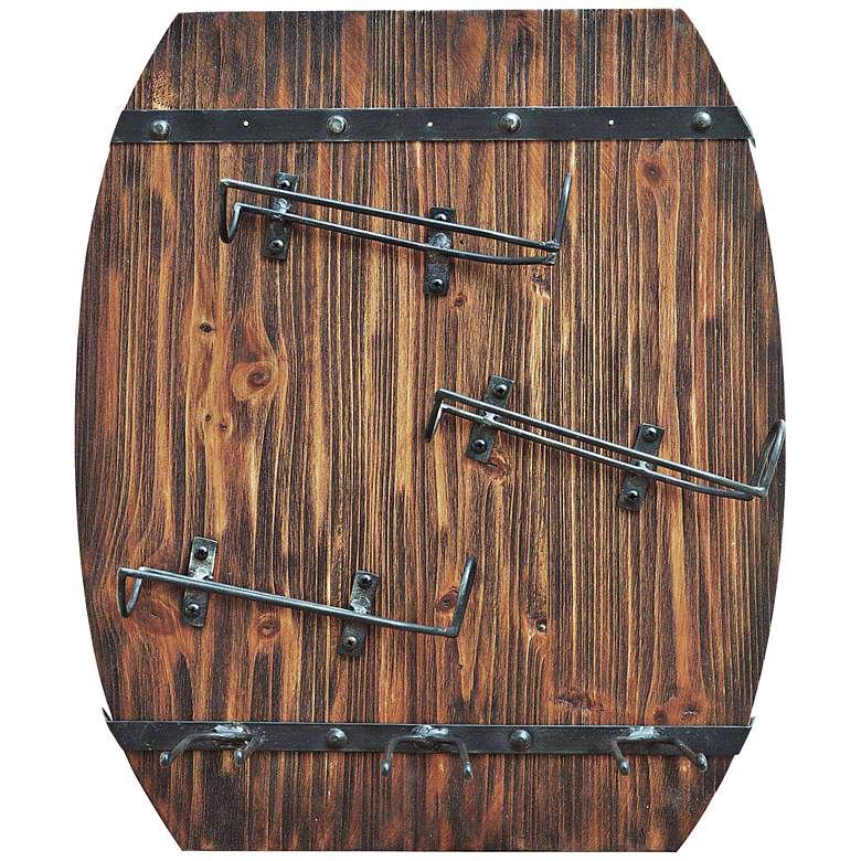 Image 1 Crestview Collection Wine Barrel 20 inch High Wood Wall Art