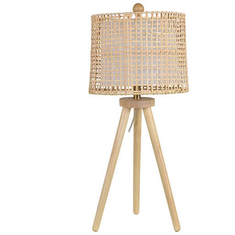 Image 1 Crestview Collection Winslow Wooden Tripod Table Lamp
