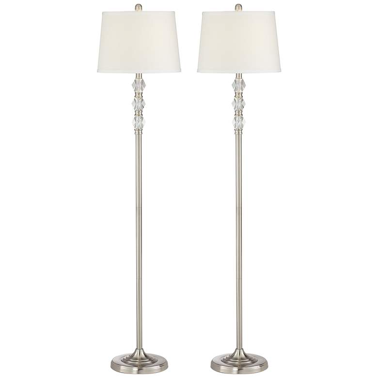 Image 1 Crestview Collection Wynne Crystal Accent Floor Lamp Set
