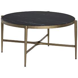 Image1 of Crestview Collection Xander Black Marble Cocktail Table