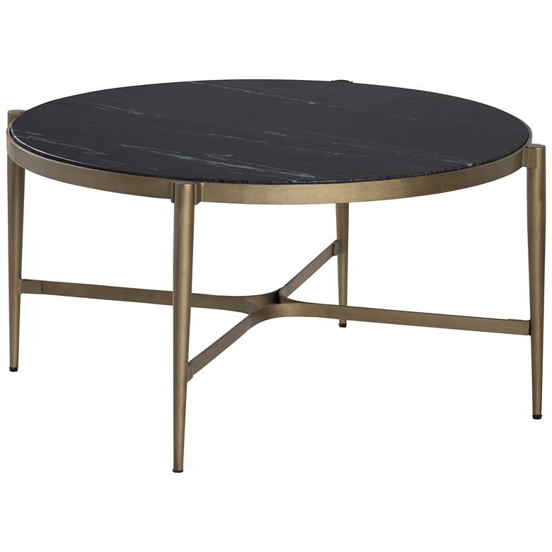 Image 1 Crestview Collection Xander Black Marble Cocktail Table